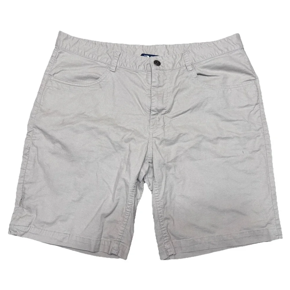 The North Face Men's Shorts Size 38 Khaki Tan Hiking Outdoor Zip Pocket‎ Stretch